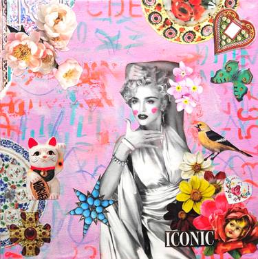 Original Art Nouveau Music Mixed Media by Lorette C Luzajic