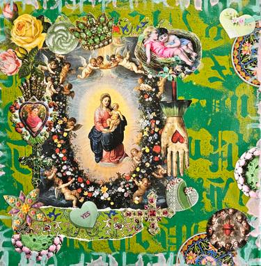 Original Pop Art Love Mixed Media by Lorette C Luzajic