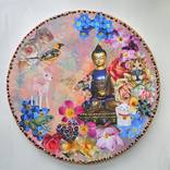 Buddha Tondo by Lorette C Luzajic