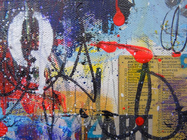 Original Street Art Abstract Collage by Lorette C Luzajic