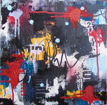 Original Abstract Collage by Lorette C Luzajic