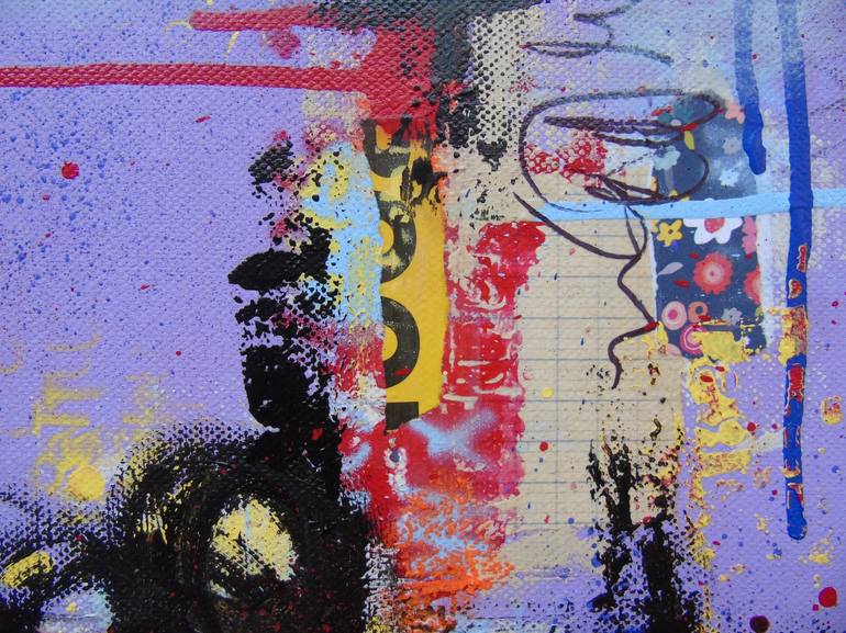 Original Street Art Abstract Collage by Lorette C Luzajic