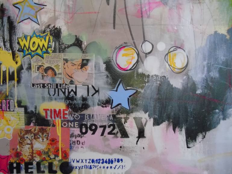 Original Popular culture Collage by Lorette C Luzajic