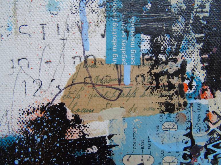 Original Abstract Collage by Lorette C Luzajic