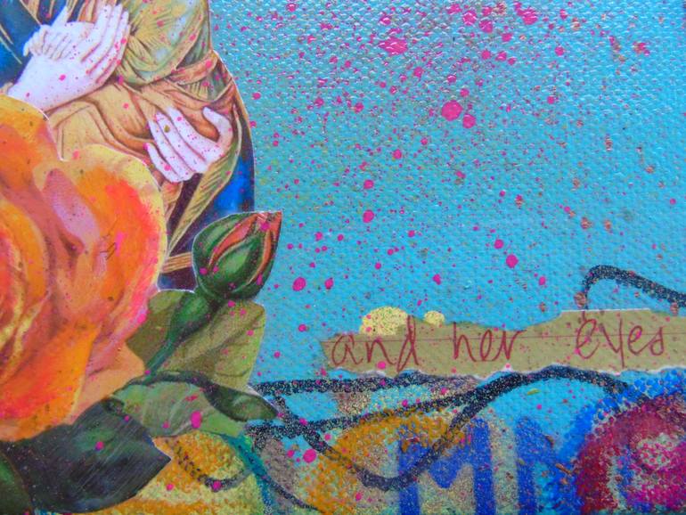 Original Folk Religion Collage by Lorette C Luzajic