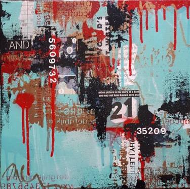 Original Abstract Collage by Lorette C Luzajic