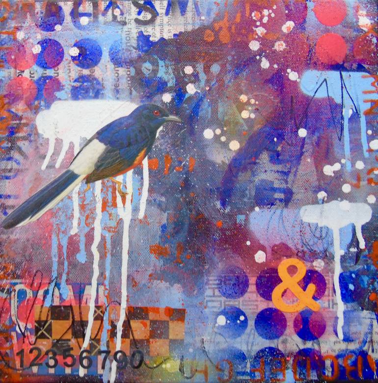 The Game of Birds Collage by Lorette C Luzajic | Saatchi Art