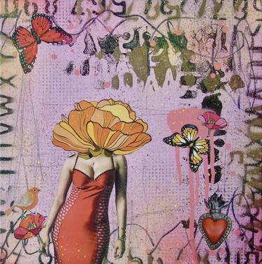 Original Pop Art Women Collage by Lorette C Luzajic