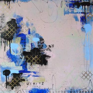 Original Abstract Collage by Lorette C Luzajic