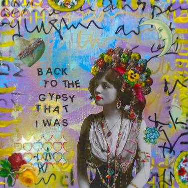 Saatchi Art Artist Lorette C Luzajic; Collage, “Back to the Gypsy That I Was” #art