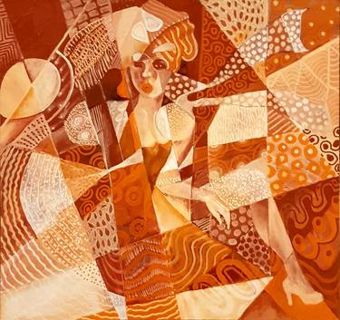 Original Cubism Women Paintings by Esther Schnerr