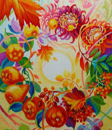 Print of Art Deco Floral Paintings by Oleg Oksana Kondratyuk