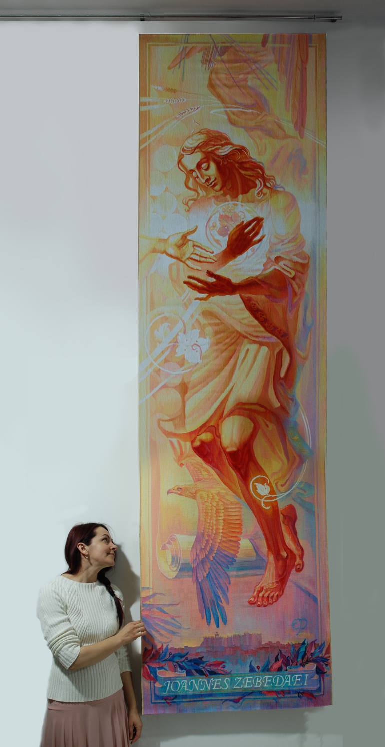 Original Figurative Religion Painting by Oleg Oksana Kondratyuk