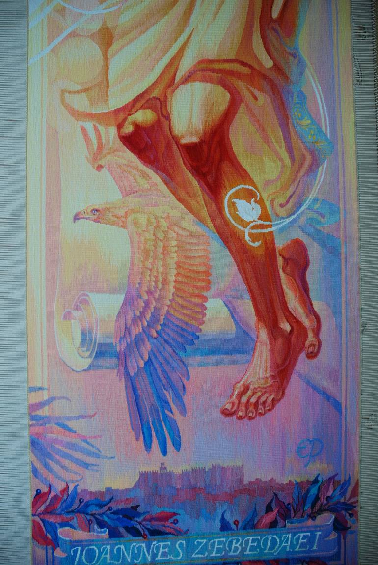 Original Figurative Religion Painting by Oleg Oksana Kondratyuk