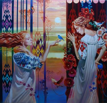 Original Fine Art Love Paintings by Oleg Oksana Kondratyuk