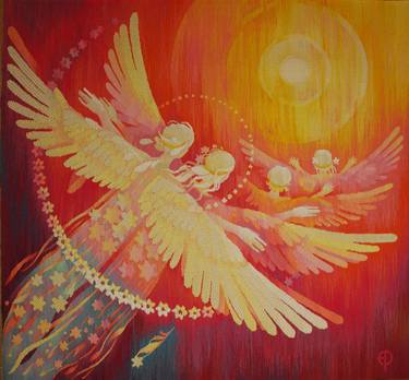 Print of Art Deco Love Paintings by Oleg Oksana Kondratyuk