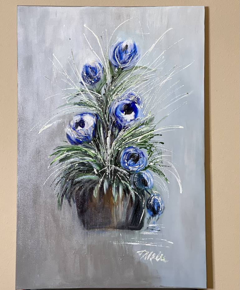 Original Floral Painting by Mary Rogas