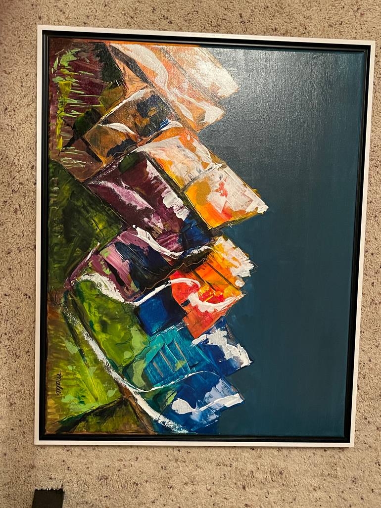 Original Abstract Expressionism Landscape Painting by Mary Rogas