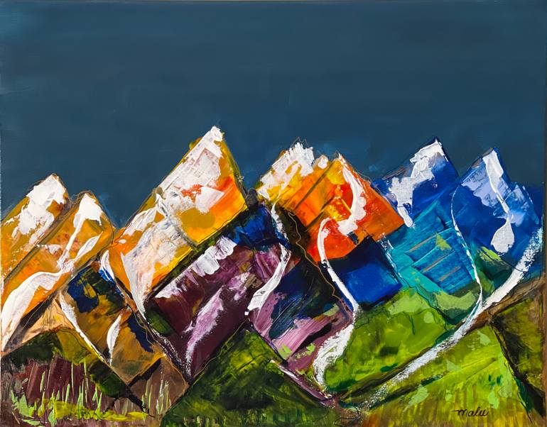 Original Abstract Expressionism Landscape Painting by Mary Rogas