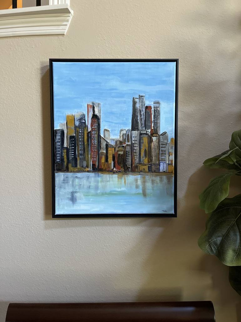 Original Expressionism Architecture Painting by Mary Rogas