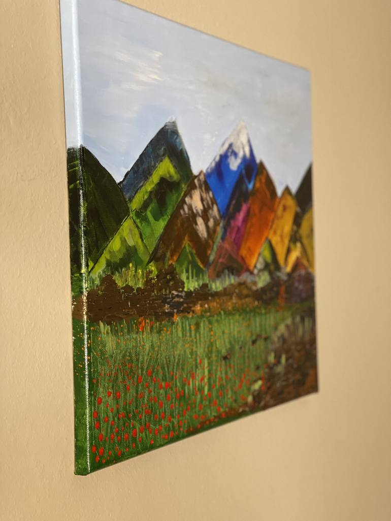 Original Expressionism Landscape Painting by Mary Rogas