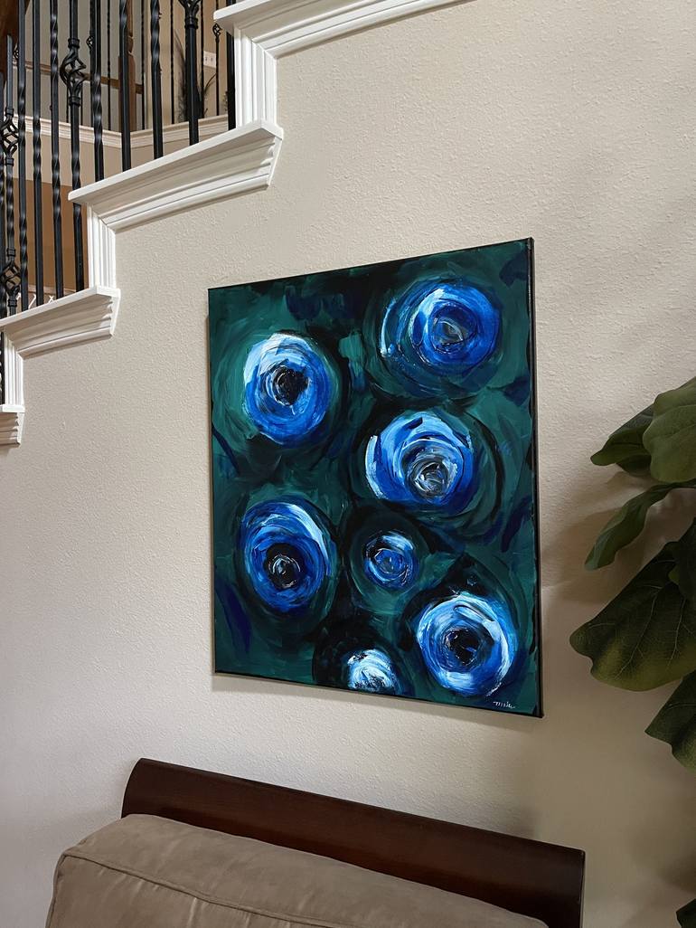 Original Impressionism Floral Painting by Mary Rogas
