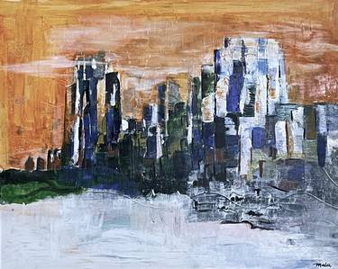 Print of Expressionism Cities Paintings by Mary Rogas