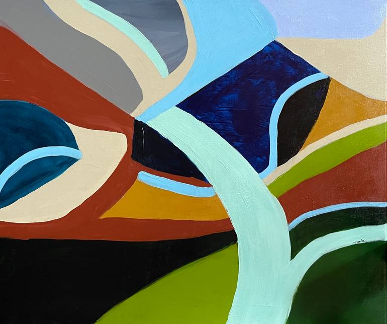 Original Landscape Painting by Mary Rogas | Contemporary Art on Canvas | On the way home
