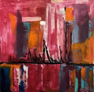 Original Abstract Expressionism Abstract Paintings by Mary Rogas