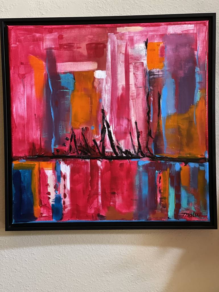 Original Abstract Expressionism Abstract Painting by Mary Rogas
