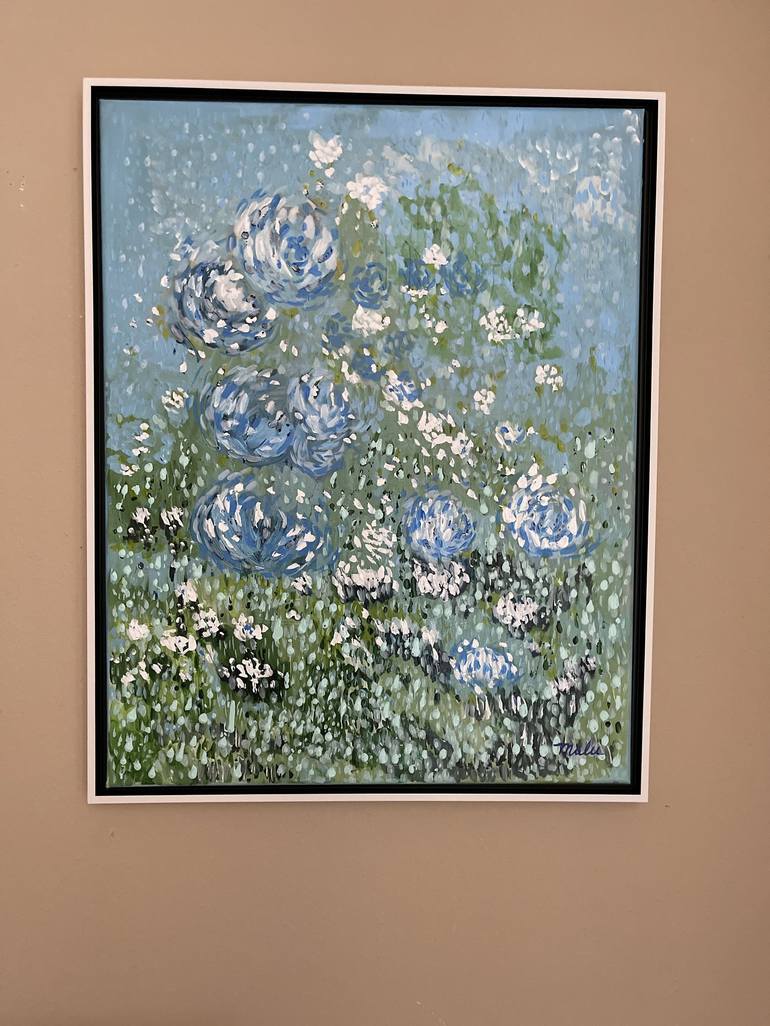 Original Impressionism Floral Painting by Mary Rogas