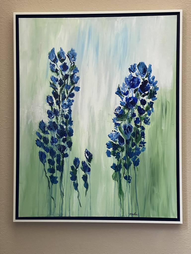 Original Expressionism Floral Painting by Mary Rogas
