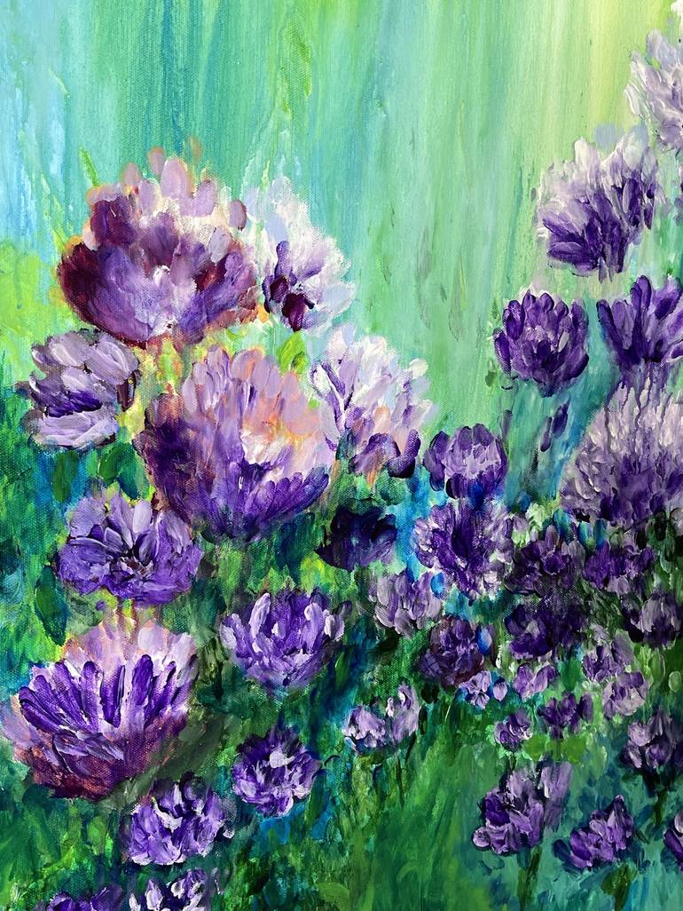 Original Impressionism Floral Painting by Mary Rogas