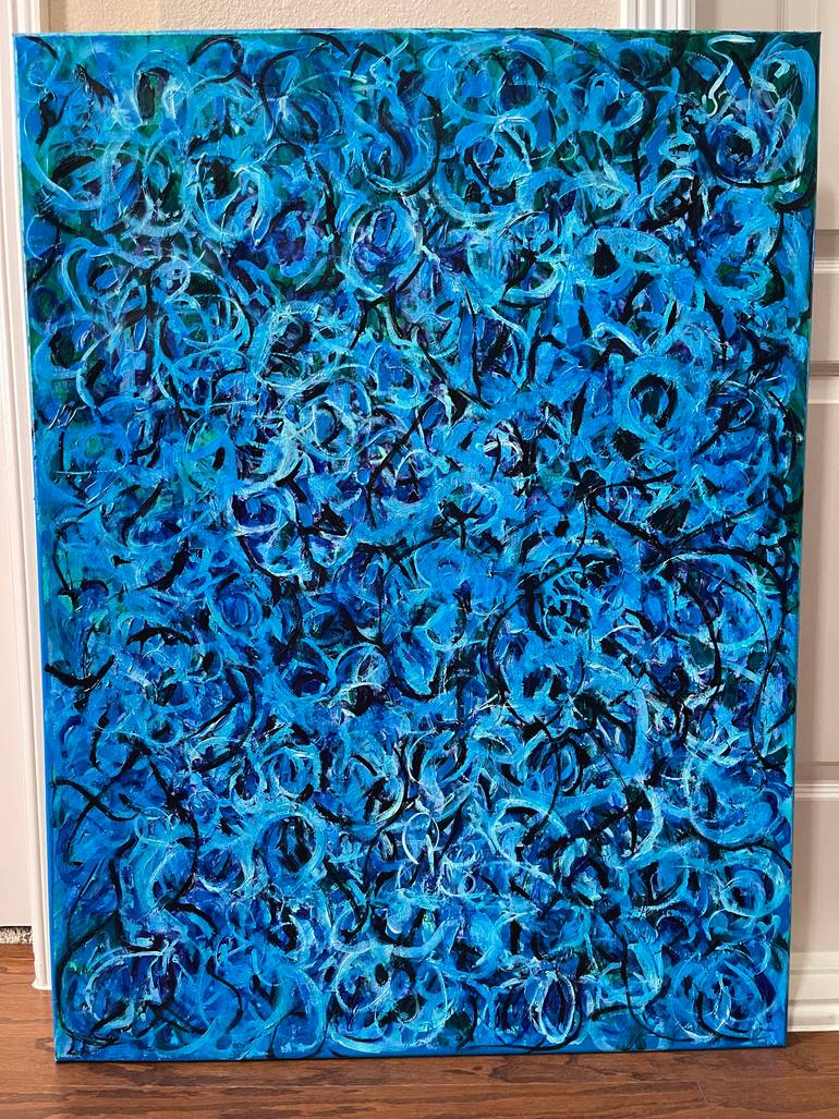 Original Abstract Expressionism Abstract Painting by Mary Rogas