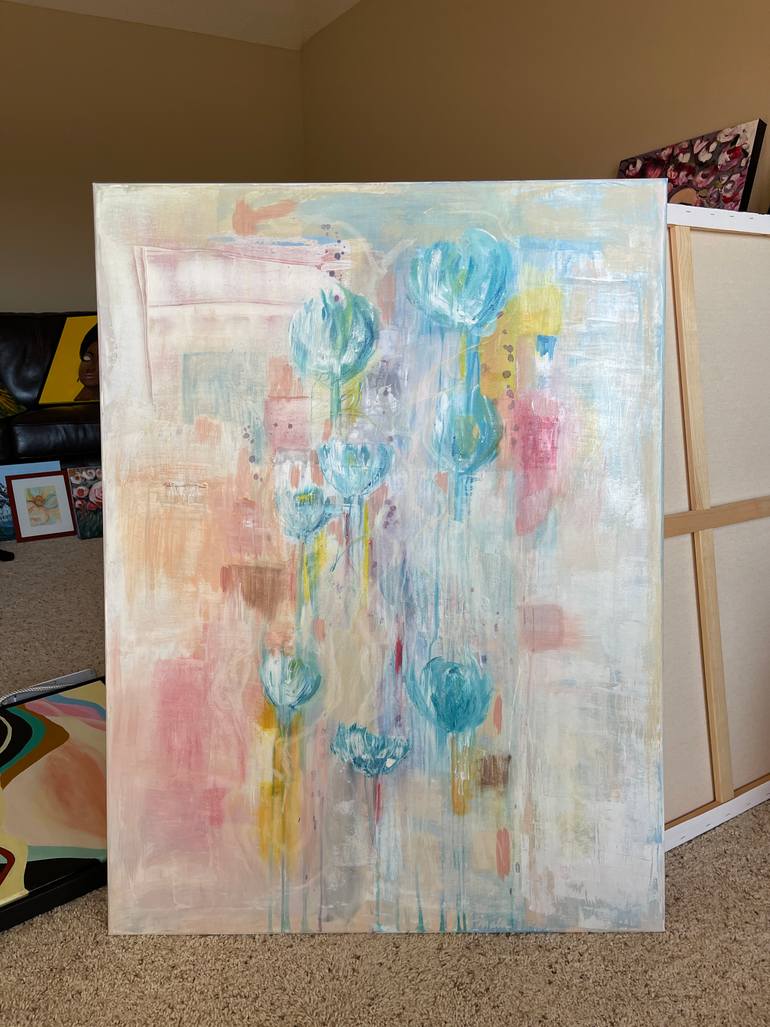 Original Abstract Expressionism Abstract Painting by Mary Rogas