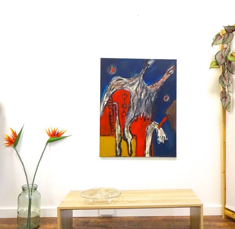 Original Expressionism Abstract Painting by Engelina Zandstra
