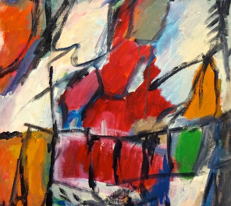 Original Abstract Expressionism Abstract Painting by Engelina Zandstra