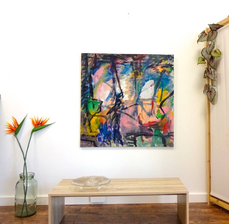 Original Abstract Expressionism Abstract Painting by Engelina Zandstra