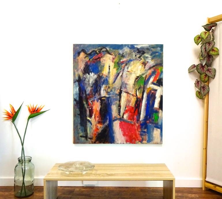 Original Abstract Expressionism Abstract Painting by Engelina Zandstra