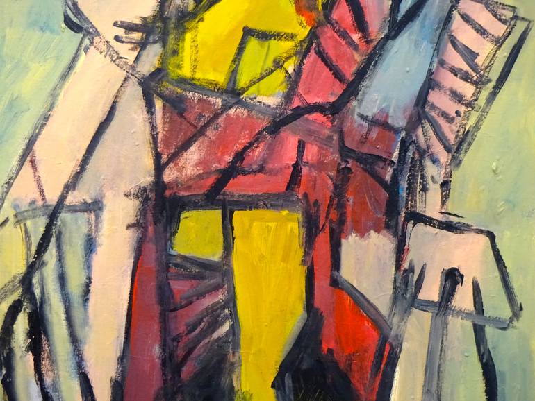 Original Abstract Expressionism Abstract Painting by Engelina Zandstra