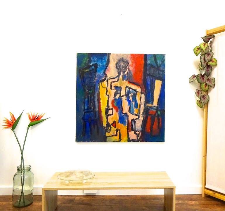 Original Abstract Expressionism Abstract Painting by Engelina Zandstra