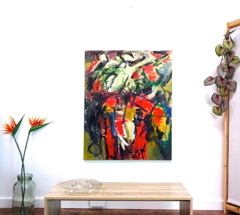 Original Abstract Expressionism Abstract Painting by Engelina Zandstra