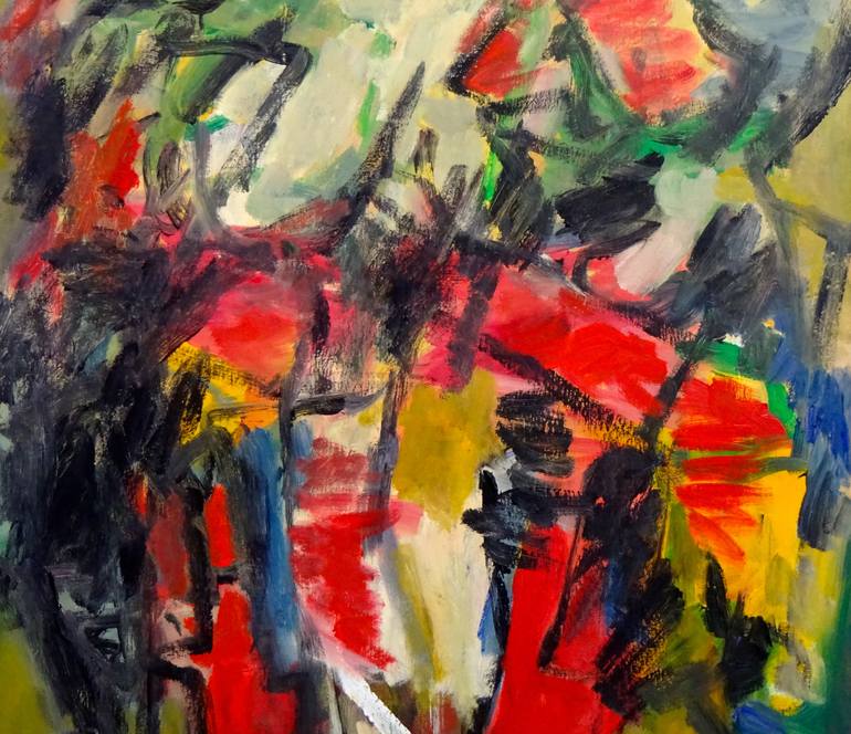 Original Abstract Expressionism Abstract Painting by Engelina Zandstra