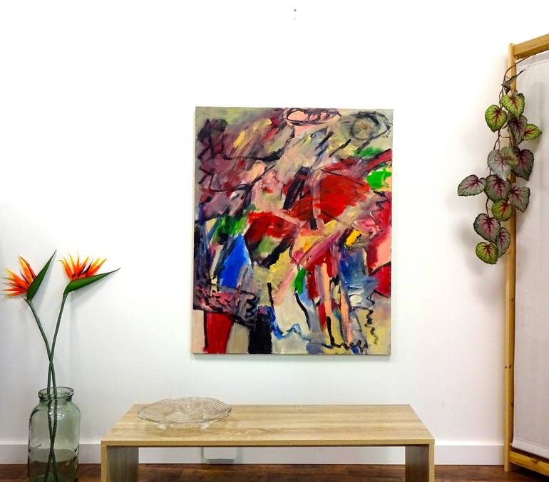 Original Expressionism Abstract Painting by Engelina Zandstra
