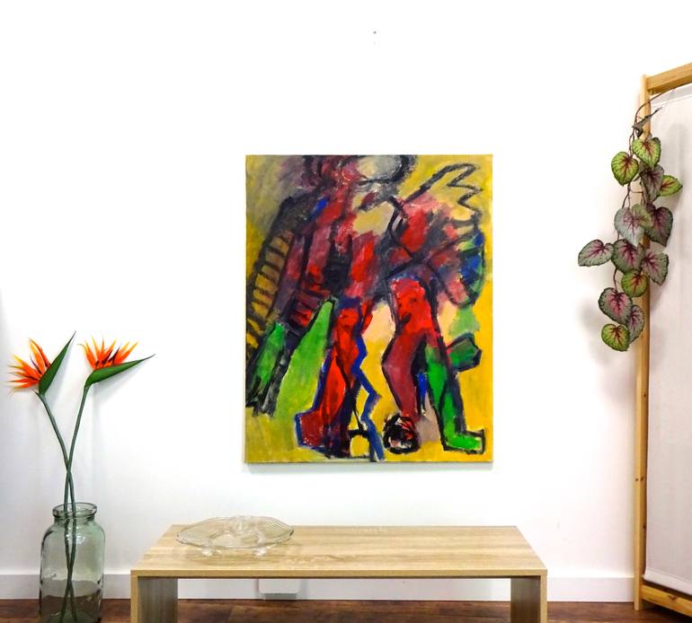 Original Abstract Expressionism Abstract Painting by Engelina Zandstra