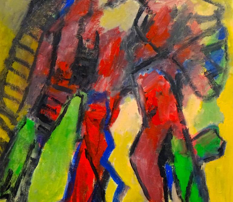 Original Abstract Expressionism Abstract Painting by Engelina Zandstra