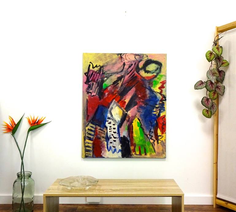 Original Expressionism Abstract Painting by Engelina Zandstra