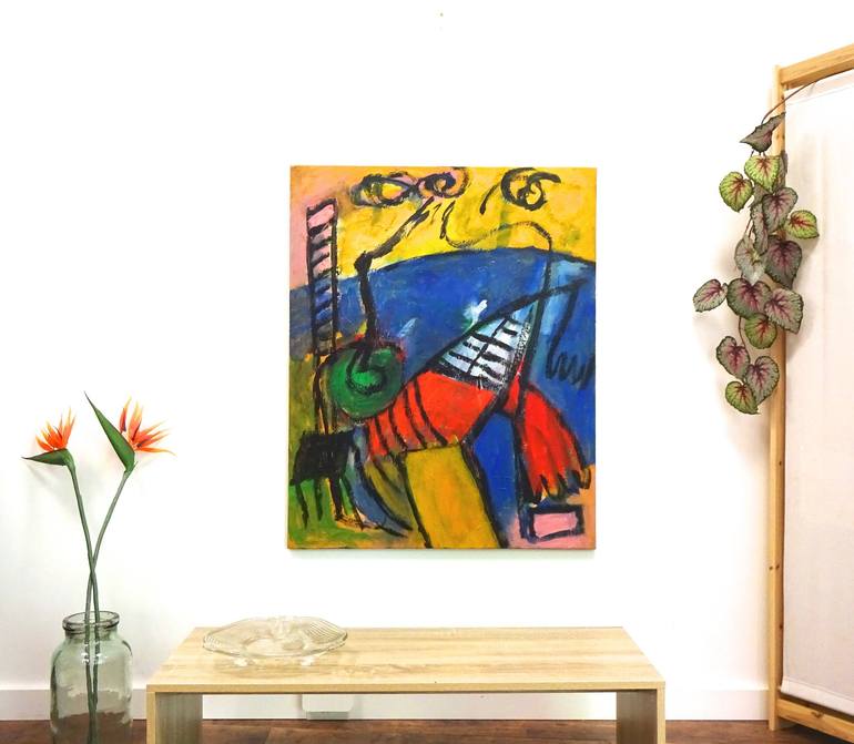 Original Expressionism Abstract Painting by Engelina Zandstra
