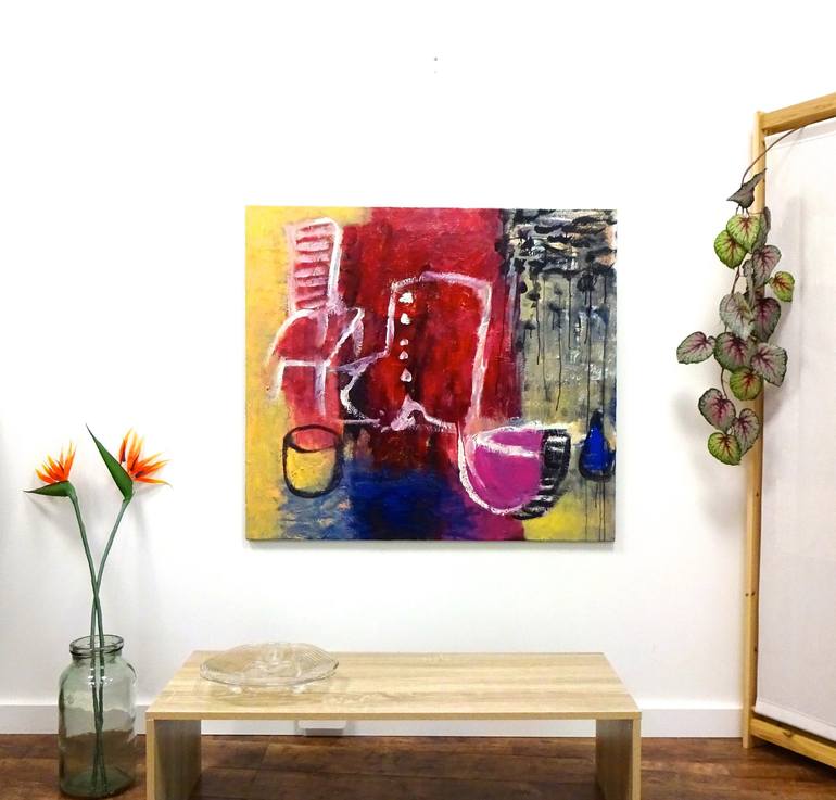 Original Expressionism Abstract Painting by Engelina Zandstra