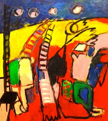 Original Expressionism Abstract Painting by Engelina Zandstra